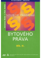 kniha Soubor předpisů bytového práva platných k 1. lednu 2002, ABF 2002