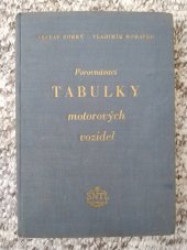 kniha Porovnávací tabulky motorových vozidel určeno pro dílenskou, provozní a pl. praxi dopravních podniků, dílen a opraven, SNTL 1956