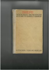 kniha Briefe von Robert Browning und Elizabeth Barrett-Barett, S. Fischer 1920