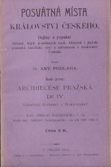 kniha Posvátná místa Království českého IV. - vikariát Kolínský a Rokycanský, Dědictví sv. Jana Nepomuckého 1910