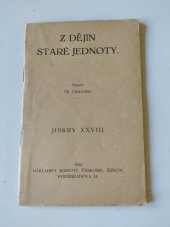 kniha Z dějin staré Jednoty, Českobratrská jednota 1924