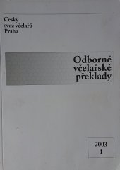 kniha Odborné včelařské překlady 2003 1 Český svaz včelařů Praha, Český svaz včelařů 2003