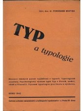 kniha Typ a typologie úvod do typologie, Ústřední učitelské nakladatelství a knihkupectví 1942