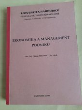 kniha Ekonomika a management podniku, Univerzita Pardubice 1995