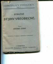 kniha Stručné dějiny všeobecné, S. Hrnčíř 1920