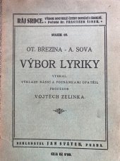 kniha Výbor z lyriky, Jan Svátek 1923