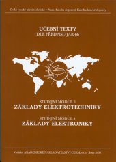 kniha Základy elektrotechniky studijní modul 3, Cerm 2003