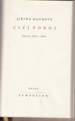 kniha Cizí pokoj Básně 1943-1945, Symposion 1947