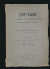 kniha Ezopovy Jana Albína Fabule a Brantovy rozprávky, Česká akademie 1901