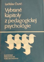 kniha Vybrané kapitoly z pedagogickej psychológie, Slovenské pedagogické nakladateľstvo 1988