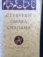kniha Čtyřverší Omara Chajjáma, Jan V. Pojer 1938