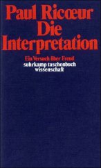 kniha Die Interpretation  Ein Versuch über Freud, Suhrkamp 1974