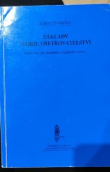 kniha Základy teorie ošetřovatelství učební texty pro bakalářské a magisterské studium, Karolinum  1997