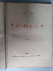 kniha Zaváté cesty, A. Lapáček 1947