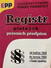 kniha Registr platných právních předpisů od května 1945 do června 1994 v České republice, Poradce podnikatele 1994