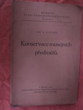 kniha Konzervace muzejních předmětů, Musejní obzor I 1926