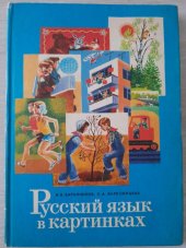 kniha Ruskij jazyk v kartinkach Příručka je určena pro přípravné a první třídy národních škol, stejně jako pro cizince, kteří se začínají učit rusky.  Obsahuje 400 obrázků, které jsou distribuovány podle lexikálních témat, Moskva 1981