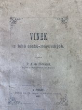 kniha Vínek z luhů česko-moravských, A. Potěhník 1867