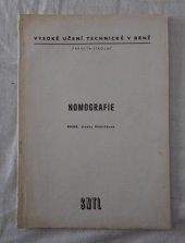 kniha Nomografie Určeno pro posl. fak. strojní, SNTL 1978