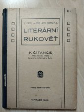 kniha Literární rukověť k čítance pro pátou třídu českých středních škol, Bursík & Kohout 1932