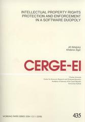 kniha Intellectual property rights protection and enforcement in a software duopoly, CERGE-EI 2011