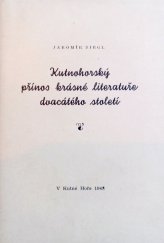 kniha Kutnohorský přínos krásné literatuře 20. století, Místní rada osv. 1948