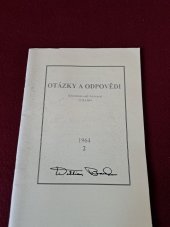 kniha Otázky a odpovědi (Questions and Answers) 23.8. 1964, BKS 2000