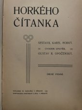 kniha Horkého čítanka, Radoušek 1909