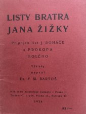 kniha Listy bratra Jana Žižky, Kostnická jednota 1924