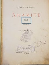 kniha Adamité, F. Šimáček 1897
