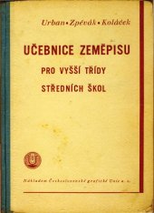 kniha Učebnice zeměpisu pro vyšší třídy středních škol, Česká grafická Unie 1936