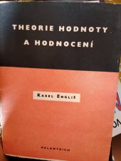 kniha Theorie hodnoty a hodnocení, Melantrich 1947