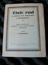 kniha Tisíc rad a pokynů pro domácnost a hospodářství, Hospodyňské listy 1932