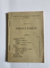 kniha Úprava terénu, Část XXX Rukověť pro aspiranty a důstojníky v záloze, s.n. 1936