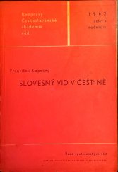 kniha Slovesný vid v češtině, Československá akademie věd 1962