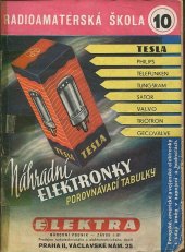 kniha Hodnoty elektronek Porovnávací tabulky různých výrobků ... : Prop. a učeb. pomůcka, Elektra, n.p. - záv. 1-01, 1950