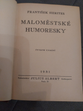 kniha Maloměstské humoresky, Julius Albert 1931