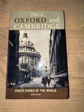 kniha This is oxford and Cambridge, Bruno Cassirer oxford 1962