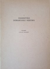 kniha Gramatika demandaro resuma, Pécsi tempó 1970