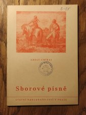 kniha Sborové písně Písně lidové v tříhlasé úpravě pro školu, Státní nakladatelství 1948