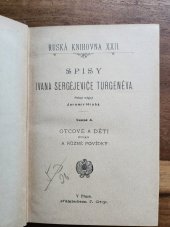 kniha Otcové a děti román a různé povídky, J. Otto 