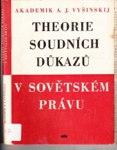kniha Theorie soudních důkazů v sovětském právu, Mír 1950