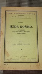 kniha Jízda koňmo aforismy o jezdeckých zvycích a mravech, Čsl. vědecký ústav vojenský 1922