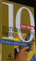 kniha 10 zlatých pravidel prodeje prodávat je snazší než dávat, Management Press 1998