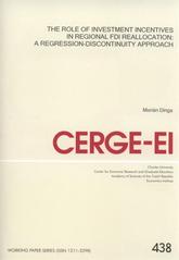 kniha The role of investment incentives in regional FDI reallocation: a regression-discontinuity approach, CERGE-EI 2011