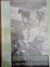 kniha Životní program a jiné práce pedagogické, L. Mazáč 1931