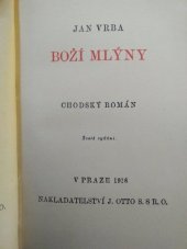 kniha Boží mlýny chodský román, J. Otto 1926