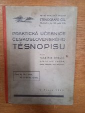 kniha Praktická učebnice československého těsnopisu, První pražský spolek stenografů čsl. 1937