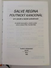 kniha Salve Regina Poutnický kancionál pro poutě a laické pobožnosti, Salve 1992