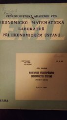 kniha Modelování vícestupňových ekonomických systémů (literární rešerše), Československá akademie věd 1981